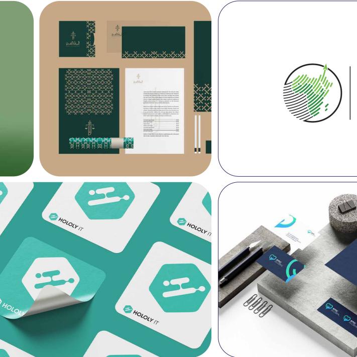 A brand identity mark and sticker design.