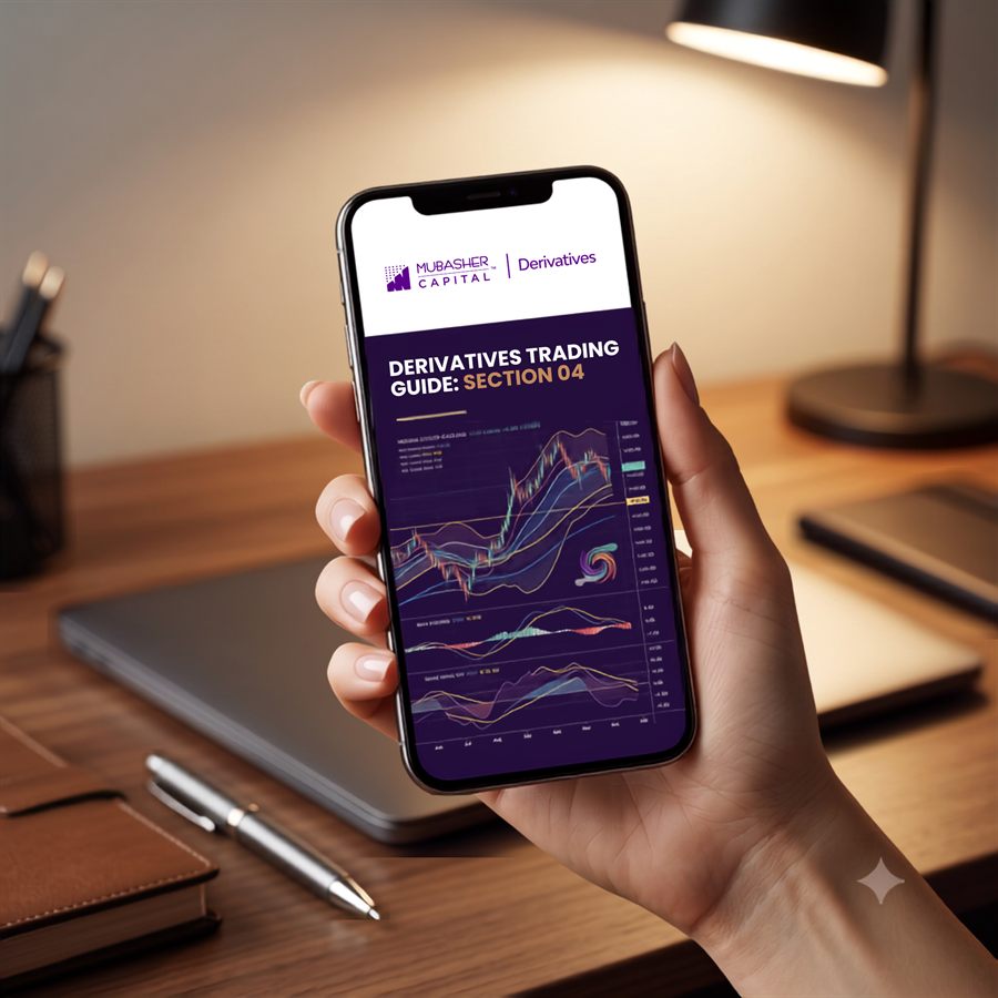 Reviewing a trading guide on a phone